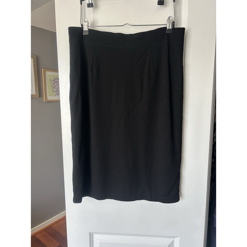 Eileen Fisher Viscose Stretch Ponte Pencil Skirt Pull On Size Medium